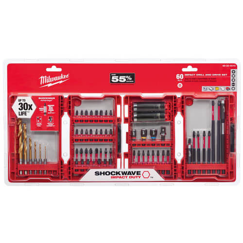 Main product image of 60 Piece Shockwave Impact Duty Steel Driver Bit Kit