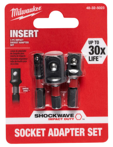 Main product image of 3 Piece Shockwave Impact Insert Socket Adapter Set (1/4", 3/8", 1/2")