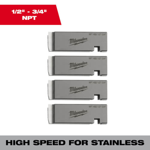 Main product image of 1/2" - 3/4" HIGH SPEED For Stainless NPT Universal Pipe Threading Dies
