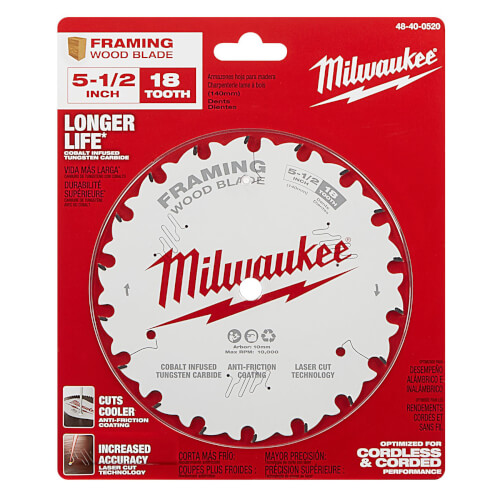 Main product image of 5-1/2" Framing Wood Cutting Circular Saw Blade w/ 18 ATB Teeth, @ 15-Degree Grind, 10mm Arbor
