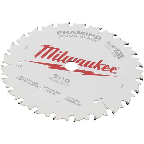 6-1/2" Framing Wood Cutting Circular Saw Blade w/ 24 ATB Teeth @ 15-Degree Grind, 5/8" Arbor