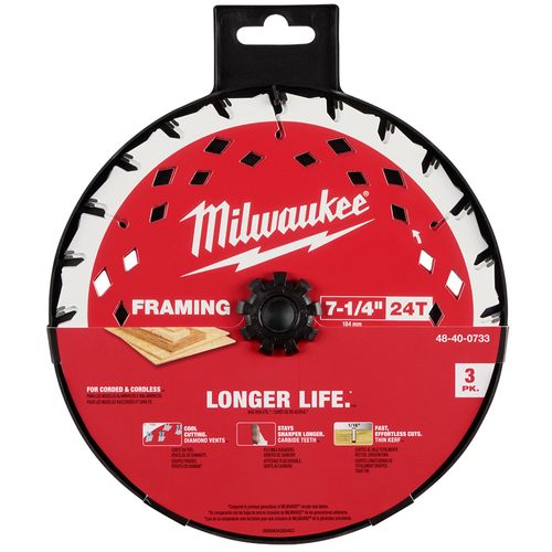 Main product image of 7-1/4" 24T Framing Circular Saw Blade (3 Pack)