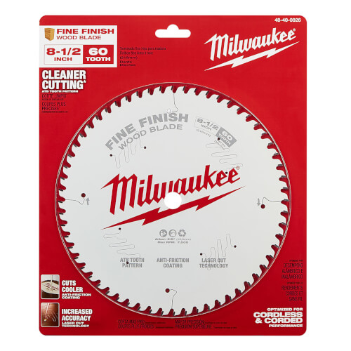 Main product image of 8-1/2" Fine Finish Wood Cutting Circular Saw Blade w/ 60 ATB Teeth, 5/8" Arbor