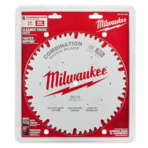 Main product image of 10" Combination Wood Cutting Circular Saw Blade w/ 50 ATB @ 15-Degree FTG Grind, 5/8" Arbor