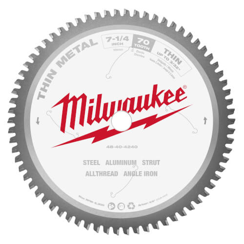 Main product image of 7-1/4" Metal Cutting Circular Saw Blade w/ 70 ATB Teeth, 5/8" Arbor