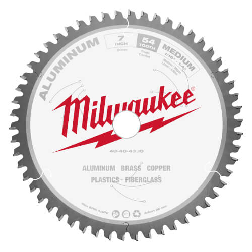 Main product image of 7" Aluminum Cutting Circular Saw Blade w/ 54 ATB Teeth, 20mm Arbor