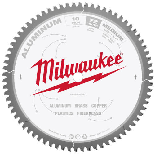 Main product image of 10" Aluminum Cutting Circular Saw Blade w/ 72 ATB Teeth, 5/8" Arbor
