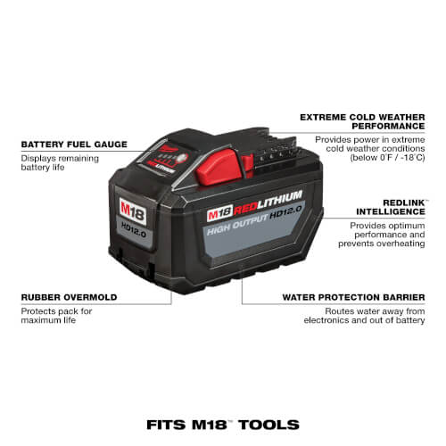 Main product image of M18 Redlithium High Output HD12.0 Battery Pack w/ Rapid Charger