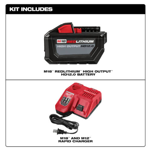 Main product image of M18 Redlithium High Output HD12.0 Battery Pack w/ Rapid Charger