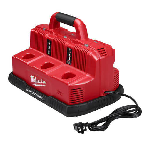 M18 & M12 Multi-Voltage 6-Port Sequential Rapid Battery Charger