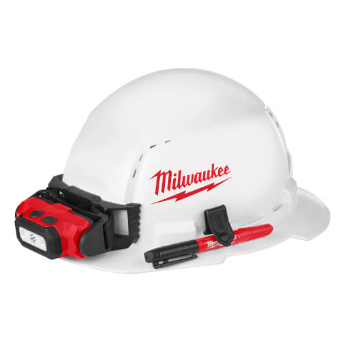 thumbnail image 2 of Milwaukee Tool BOLT Orange Full Brim Vented Hard Hat W/6pt Ratcheting Suspension (USA) - Type 1, Class C 2 of 13