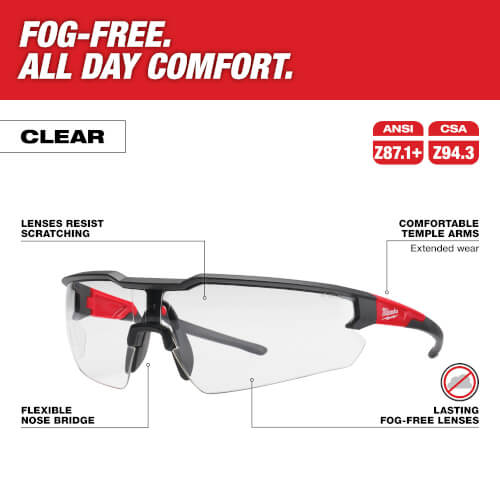 Main product image of Safety Glasses - Clear Fog-Free Lenses (Polybag)