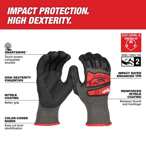 Main product image of Impact Cut 5 Nitrile Dip Glove - L
