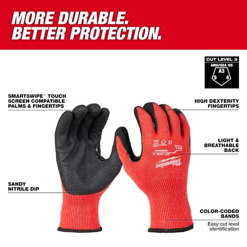 Main product image of Cut Level 3 Nitrile Dipped Gloves (L)