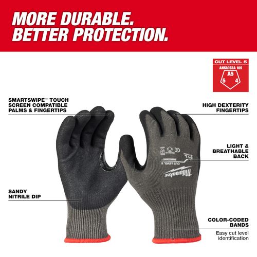 Main product image of Cut Level 5 Nitrile Dipped Gloves (L)