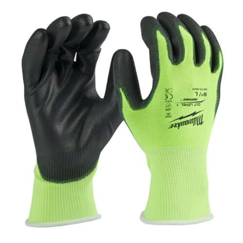 Main product image of Cut 1 Hight Visibility Polyurethane Dipped Gloves (L)