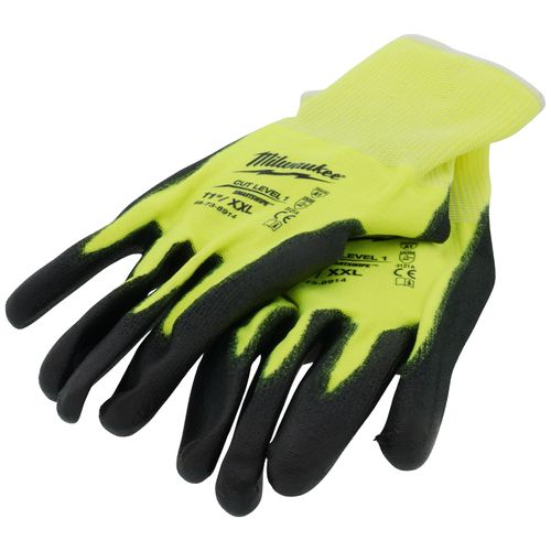Main product image of Cut 1 Hight Visibility Polyurethane Dipped Gloves (XXL)