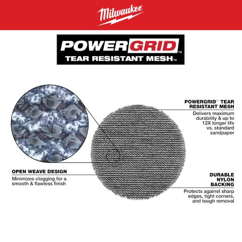 Main product image of 3" Assorted 80, 120, 180 Grit Mesh Sanding Discs with POWERGRID Tear Resistant Mesh w/ 3 Pad Savers (36 Pack)