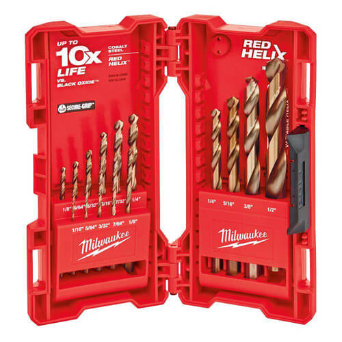 Main product image of 15 Piece Cobalt Red Helix Drill Bit Kit