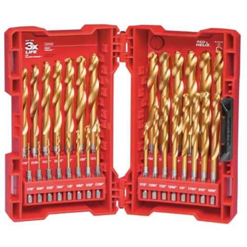 Main product image of 29 Piece Shockwave Red Helix Titanium Drill Bit Set