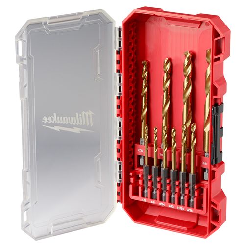 Main product image of SHOCKWAVE Impact Duty RED HELIX Titanium Drill Bit Set - 10 Piece