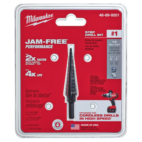 Main product image of #1 Step Drill Bit, 1/8" to 1/2"