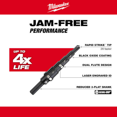 Main product image of #2 Step Drill Bit, 3/16" to 1/2"