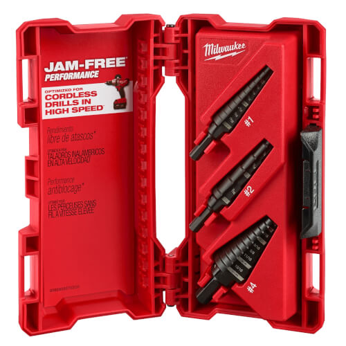 Main product image of 3 Piece Black Oxide Step Drill Bit Set (#1, #2, #4)