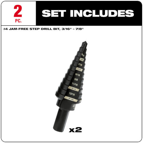 Milwaukee 2 Piece Step Drill Set (48899398