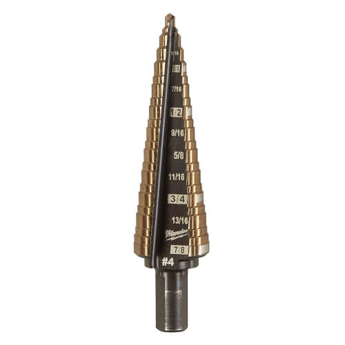 Main product image of #4 Cobalt Step Drill Bit, 3/16" to 7/8"