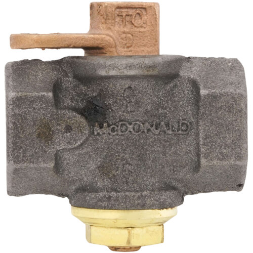 4810132 AY McDonald 4810132 1/2" Black Iron Body Gas Plug Valve