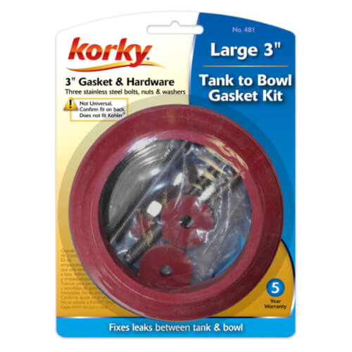 481BP Korky 481BP Korky 3" Universal Tank to Bowl Toilet Gasket Kit