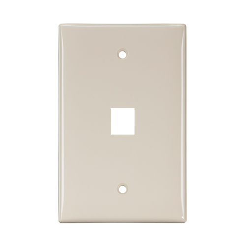 Main product image of Midsize Single-Gang Quickport, Wallplate, 1-port (Light Almond)