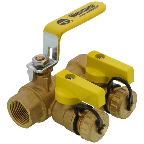 Main product image of 3/4" IPS Purge & Fill Full Port Forged Brass Ball Valve