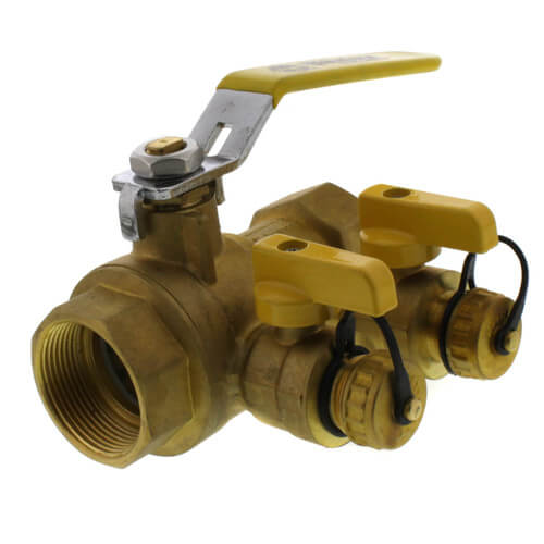 Main product image of 1-1/2" IPS Purge & Fill Full Port Forged Brass Ball Valve