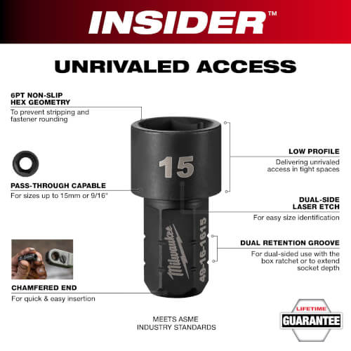Main product image of INSIDER Box Ratchet Socket 6 Point 9/16"