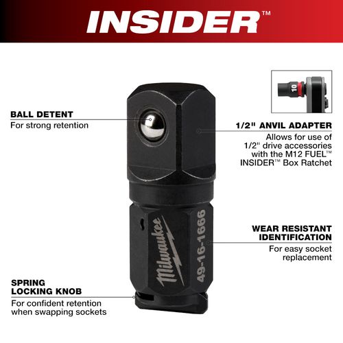 Main product image of INSIDER Box Ratchet 1/2" Anvil Adapter