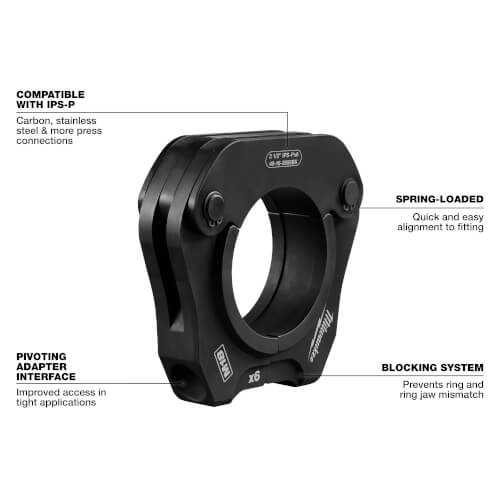 Main product image of 4" IPS-P Pivoting Press Ring for M18 FORCE LOGIC Long Throw Press Tool
