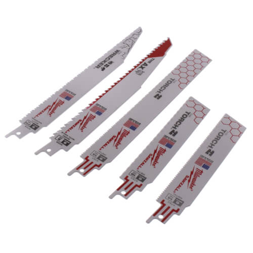49221105 Milwaukee 49221105 5 Piece Demolition Sawzall Blade Set
