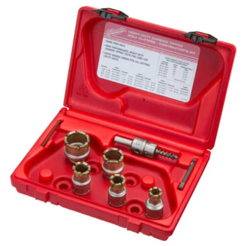 Main product image of 7 Piece Quick Change Steel Plate Carbide Hole Cutter Set