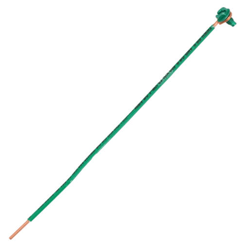 Main product image of 7-1/2" Pigtail with Slotted Hex Ground Screw (Green)