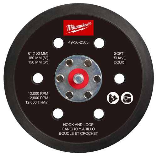 Main product image of 6" Hook and Loop Sander Backing Pad - Soft