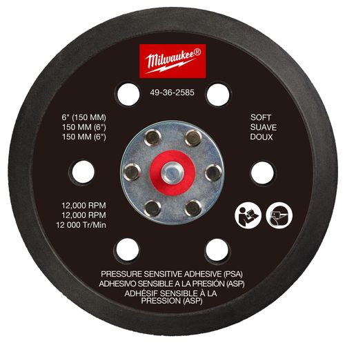 Main product image of 6" Pressure Sensitive Adhesive Sander Backing Pad - Soft