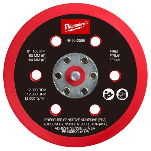 Main product image of 6" Pressure Sensitive Adhesive Sander Backing Pad – Firm
