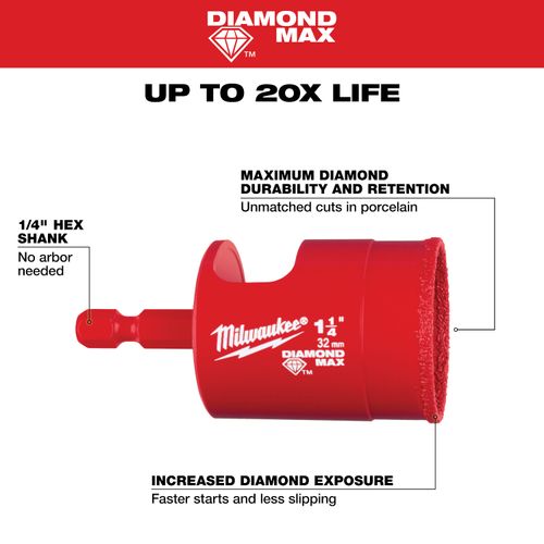 Main product image of 1-1/4" Diamond Max Hole Saw Bit