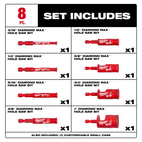 Main product image of Diamond Max Hole Saw Bit Set - 8 Piece
