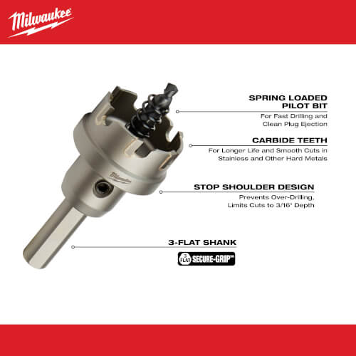 Main product image of 1-1/4" One-Piece Carbide Hole Cutter