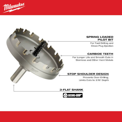 Main product image of 3-1/2" One-Piece Carbide Hole Cutter