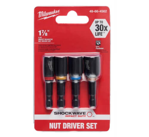 Main product image of 4 Piece 1-7/8" Shockwave Impact Nut Driver Set (1/4", 5/16", 3/8", 7/16")