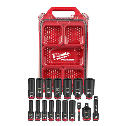 Main product image of SHOCKWAVE Impact Duty Socket 3/8" Drive SAE PACKOUT Set (17 Piece)